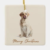 Merry Christmas Ornament Custom Dog Photo (Voorkant)