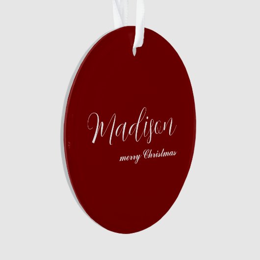 merry Christmas Ornament Featuring Your Name (voorkant)