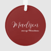 merry Christmas Ornament Featuring Your Name (achterkant)