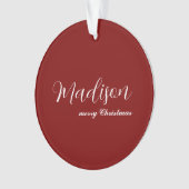 merry Christmas Ornament Featuring Your Name (voorkant)