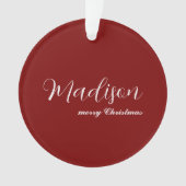 merry Christmas Ornament Featuring Your Name (voorkant)