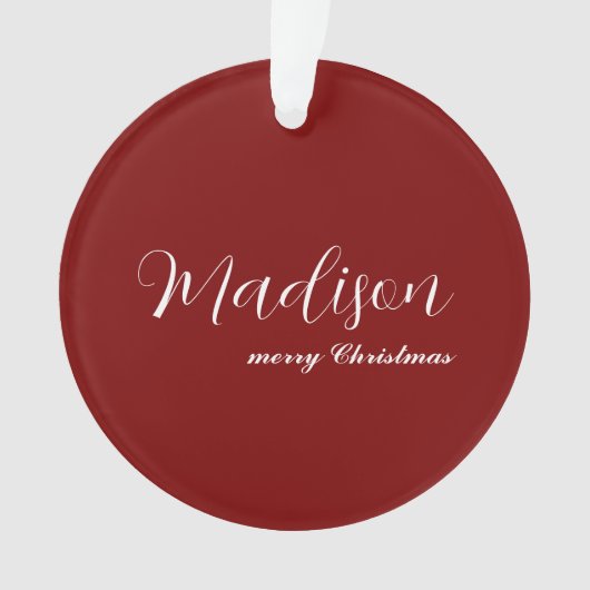 merry Christmas Ornament Featuring Your Name (voorkant)