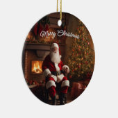 Merry Christmas Ornament: Festive Holiday Keepsake Keramisch Ornament (Rechts)