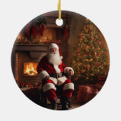 Merry Christmas Ornament: Festive Holiday Keepsake Keramisch Ornament (Achterkant)