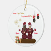 Merry Christmas Ornament Gepersonaliseerde beste v (Links)
