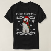 Merry Christmas Ornament Great Pyrenee Xmas Santa  T-shirt (Design voorkant)