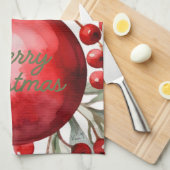 Merry Christmas Ornament Kitchen Towel Theedoek (Quarter Fold)