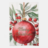 Merry Christmas Ornament Kitchen Towel Theedoek (Verticaal)