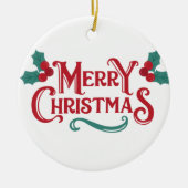 Merry Christmas Ornament | Personalized Keepsake (Voorkant)