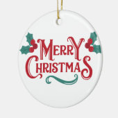 Merry Christmas Ornament | Personalized Keepsake (Links)