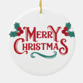 Merry Christmas Ornament | Personalized Keepsake (Achterkant)