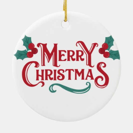Merry Christmas Ornament | Personalized Keepsake (Achterkant)