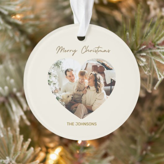Merry Christmas Ornament | Personalized Photo (Boom)
