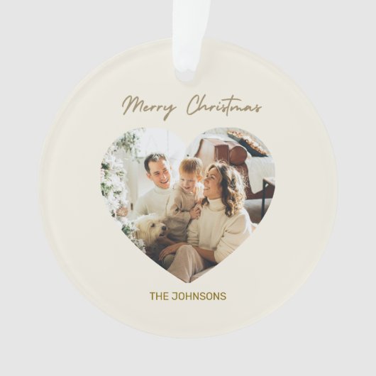 Merry Christmas Ornament | Personalized Photo (voorkant)