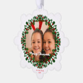 Merry Christmas Ornament Photo Card (Links)