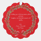 Merry Christmas Ornament Photo Card (Achterkant)