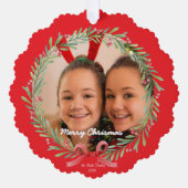 Merry Christmas Ornament Photo Card (Voorkant)