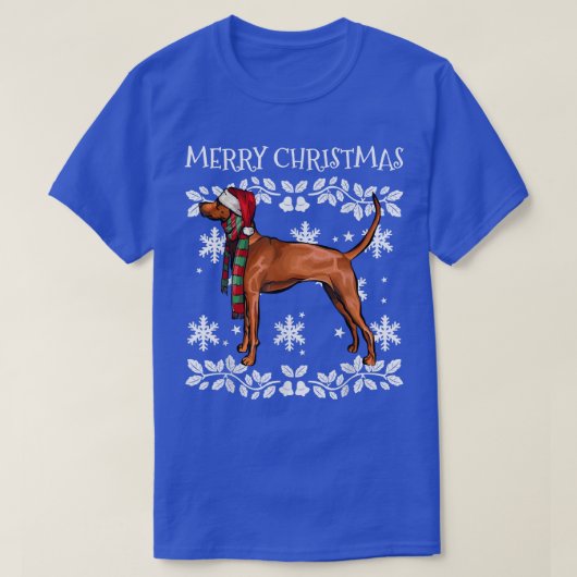 Merry Christmas Ornament Redbone Coonhound Xmas Sa T-shirt (Design voorkant)