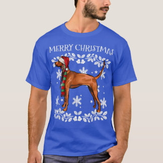 Merry Christmas Ornament Redbone Coonhound Xmas Sa T-shirt