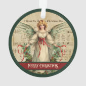 Merry Christmas Ornament Retro Angel Holiday Gift (achterkant)