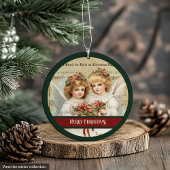 Merry Christmas Ornament Retro Angel Holiday Gift