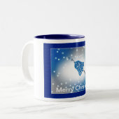 Merry Christmas Ornament Tweekleurige Koffiemok (Voorkant links)
