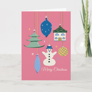 Merry Christmas ornaments greeting card Feestdagen Kaart