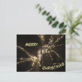 Merry Christmas Outdoor Tree Lights Briefkaart (Staand voorkant)