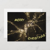 Merry Christmas Outdoor Tree Lights Briefkaart (Voorkant / Achterkant)