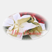 Merry Christmas Ovale Sticker (Voorkant)