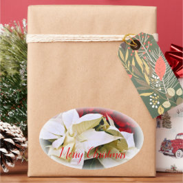 Merry Christmas Ovale Sticker