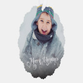 Merry Christmas Overlay Papier Ornament Kaart (Rechts)