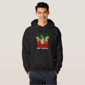 Merry Christmas Pajama  Chicken Retro Hoodie (Voorkant volledig)