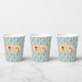 Merry Christmas Paper Cups – Festive Ornament Papieren Bekers