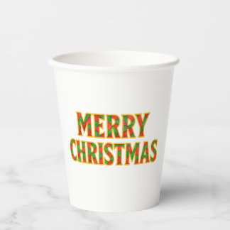 Merry Christmas paper cups Papieren Bekers