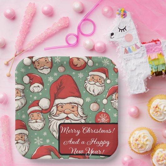 Merry Christmas! Paper Plates Papieren Bordje (Feest)