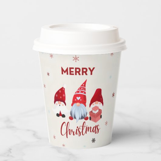 Merry Christmas Papieren Bekers (Voorkant)