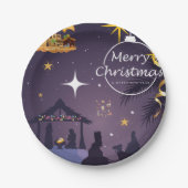 Merry Christmas Papieren Bordje (Voorkant)