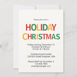 Merry Christmas Party Invitation – Fun & Festive Kaart