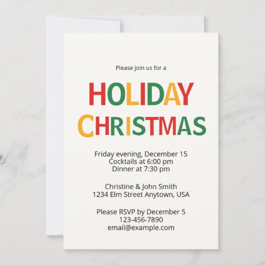 Merry Christmas Party Invitation – Fun & Festive Kaart (Voorkant)