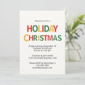 Merry Christmas Party Invitation – Fun & Festive Kaart (Staand voorkant)