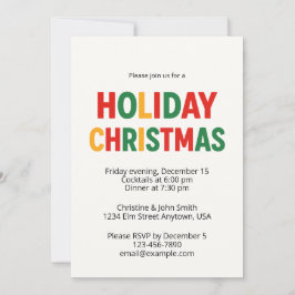 Merry Christmas Party Invitation – Fun & Festive  Kaart