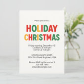 Merry Christmas Party Invitation – Fun & Festive  Kaart (Staand voorkant)