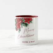 Merry Christmas Party Medewerker Client Gift Tweekleurige Koffiemok (Center)