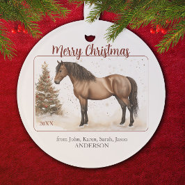 Merry Christmas Paso Horse Waterverf gepersonalise Ornament