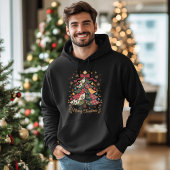 Merry Christmas Patchwork Christmas Tree Hoodie