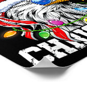 Merry Christmas Patriotic Usa Patriotic Santa Bald Poster (Hoek)