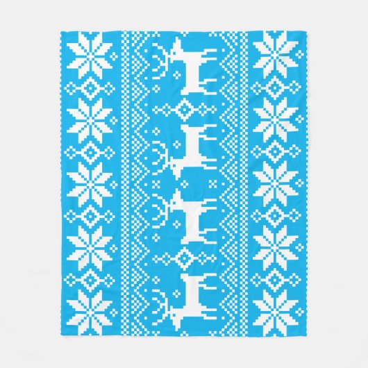 Merry Christmas pattern 1 Fleece Deken (Voorkant)