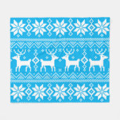 Merry Christmas pattern 1 Fleece Deken (Voorkant (Horizontaal))