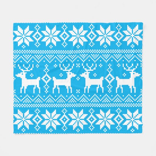 Merry Christmas pattern 1 Fleece Deken (Voorkant (Horizontaal))